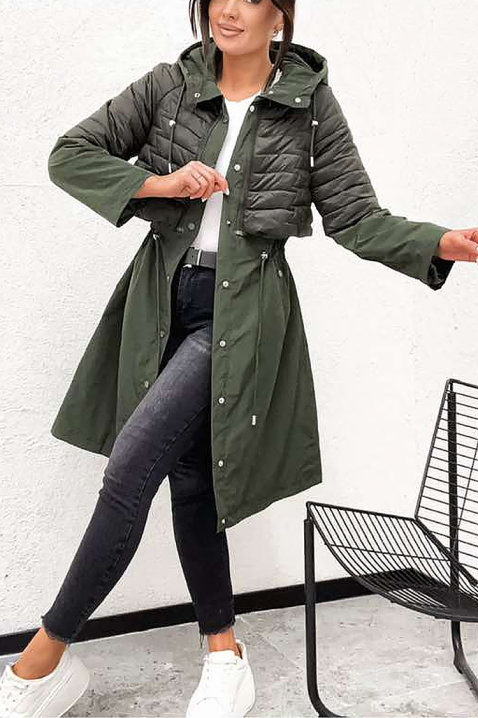 Μπουφάν EMEFIDA KHAKI, Χρώμα: χακί, IVET.EU - Εκπτώσεις έως -80%