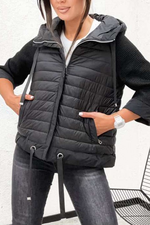 Μπουφάν AMEFTIDA BLACK, Χρώμα: μαύρο, IVET.EU - Εκπτώσεις έως -80%