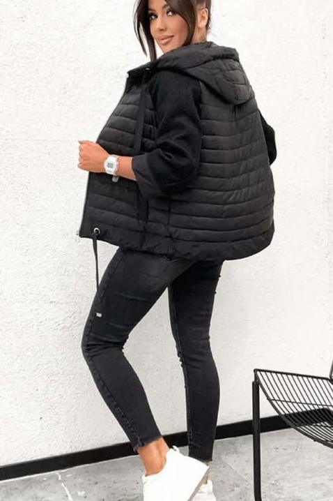 Μπουφάν AMEFTIDA BLACK, Χρώμα: μαύρο, IVET.EU - Εκπτώσεις έως -80%