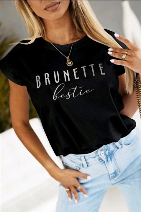 Κοντομάνικο μπλουζάκι BRUNINZA, Χρώμα: μαύρο, IVET.EU - Εκπτώσεις έως -80%