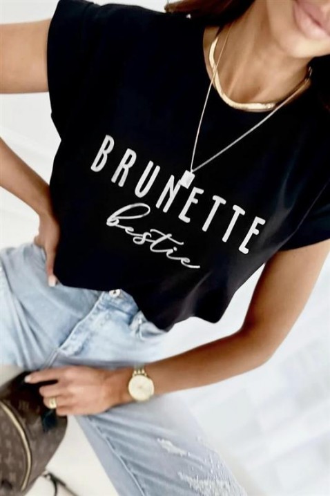 Κοντομάνικο μπλουζάκι BRUNINZA, Χρώμα: μαύρο, IVET.EU - Εκπτώσεις έως -80%