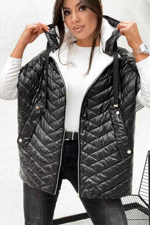 Γιλέκο AMELINDA BLACK, Χρώμα: μαύρο, IVET.EU - Εκπτώσεις έως -80%