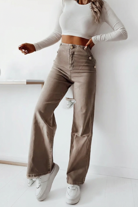 Τζιν DANZILA BROWN, Χρώμα: καφέ, IVET.EU - Εκπτώσεις έως -80%