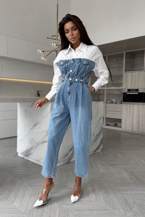 Ολόσωμη φόρμα MOLVELZA, Χρώμα: μπλε, IVET.EU - Εκπτώσεις έως -80%