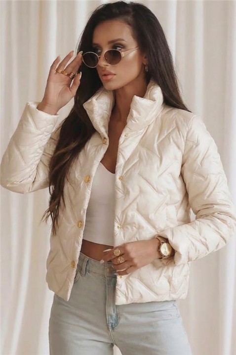 Μπουφάν KRONELZA ECRU, Χρώμα: εκρού, IVET.EU - Εκπτώσεις έως -80%