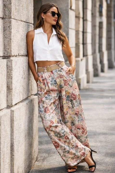 Παντελόνι FIONZANA, Χρώμα: χρωματιστό, IVET.EU - Εκπτώσεις έως -80%