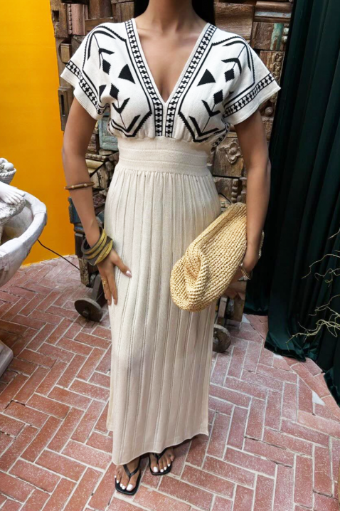 Φόρεμα EMPERALZA ECRU, Χρώμα: εκρού, IVET.EU - Εκπτώσεις έως -80%