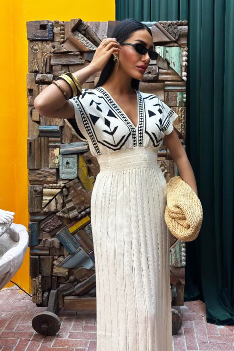 Φόρεμα EMPERALZA ECRU, Χρώμα: εκρού, IVET.EU - Εκπτώσεις έως -80%