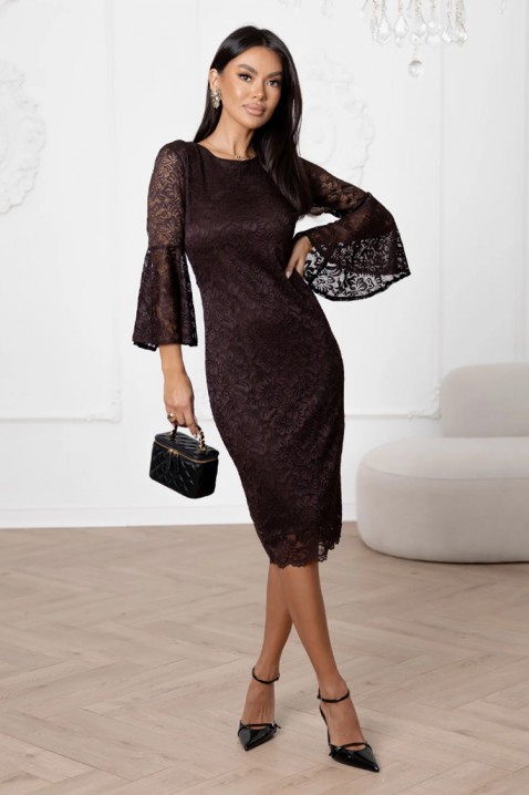 Φόρεμα NIOXEZA BLACK, Χρώμα: καφέ, IVET.EU - Εκπτώσεις έως -80%