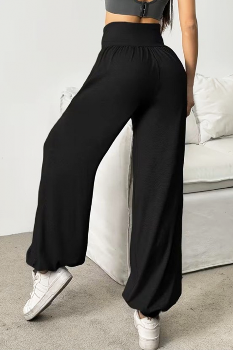 Παντελόνι ZEVROLDA BLACK, Χρώμα: μαύρο, IVET.EU - Εκπτώσεις έως -80%