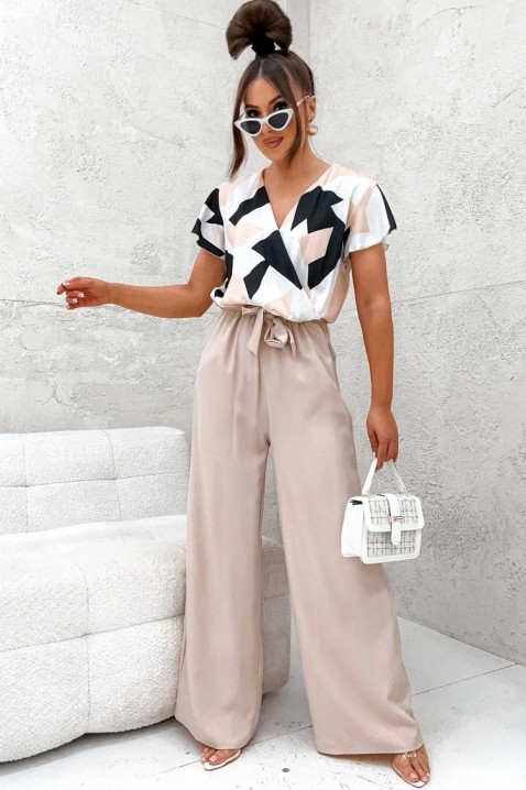 Ολόσωμη φόρμα SIMOLTRA BEIGE, Χρώμα: μπεζ, IVET.EU - Εκπτώσεις έως -80%