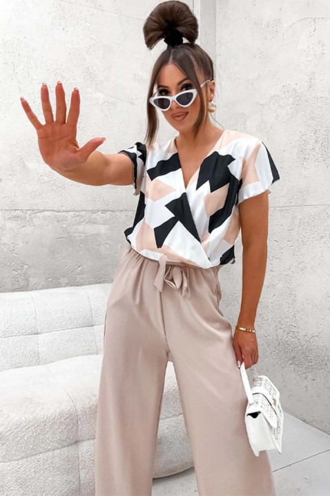 Ολόσωμη φόρμα SIMOLTRA BEIGE, Χρώμα: μπεζ, IVET.EU - Εκπτώσεις έως -80%