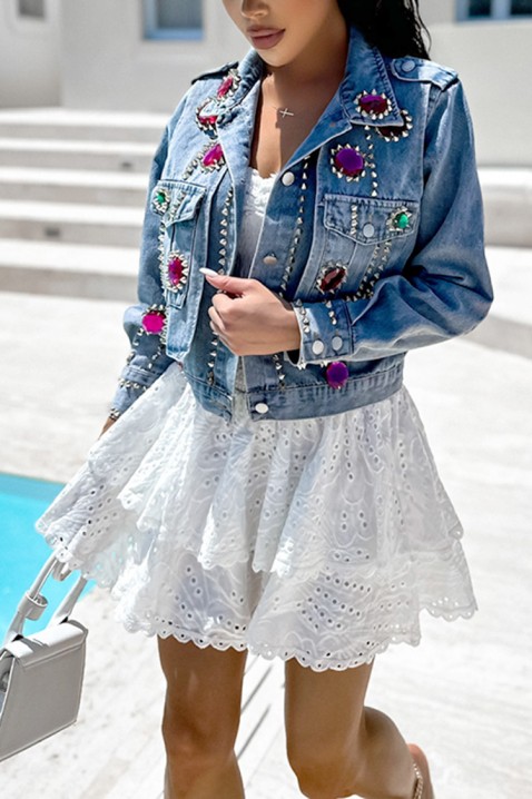 Τζιν μπουφάν VELSONFA PINK, Χρώμα: μπλε, IVET.EU - Εκπτώσεις έως -80%