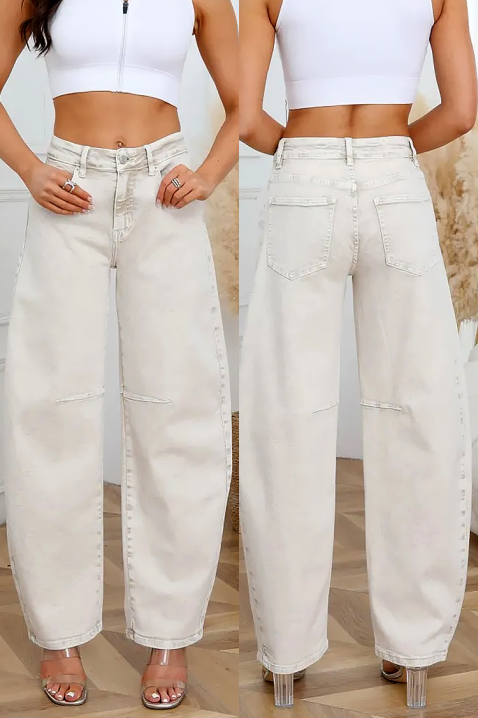 Τζιν ZAGROLDA ECRU, Χρώμα: εκρού, IVET.EU - Εκπτώσεις έως -80%