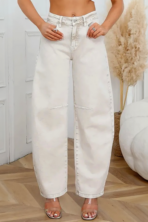 Τζιν ZAGROLDA ECRU, Χρώμα: εκρού, IVET.EU - Εκπτώσεις έως -80%