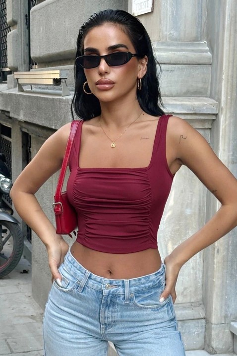 Τοπ ABELISIA BORDO, Χρώμα: μπορντό, IVET.EU - Εκπτώσεις έως -80%