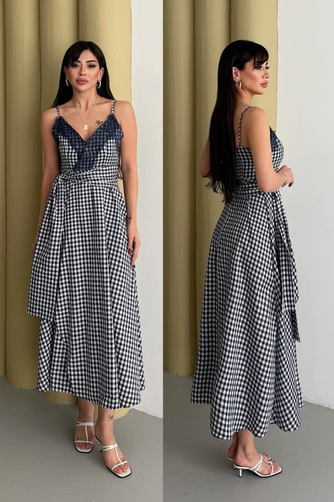 Φόρεμα ALEKSINIA WHITE, Χρώμα: μαύρο και άσπρο, IVET.EU - Εκπτώσεις έως -80%