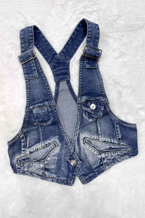 Γιλέκο MILONZANA, Χρώμα: μπλε, IVET.EU - Εκπτώσεις έως -80%