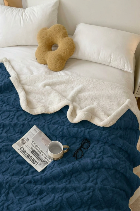 Κάλυμμα κρεβατιού ERTIOLJA NAVY 200x220 cm, Χρώμα: σκούρο μπλε, IVET.EU - Εκπτώσεις έως -80%