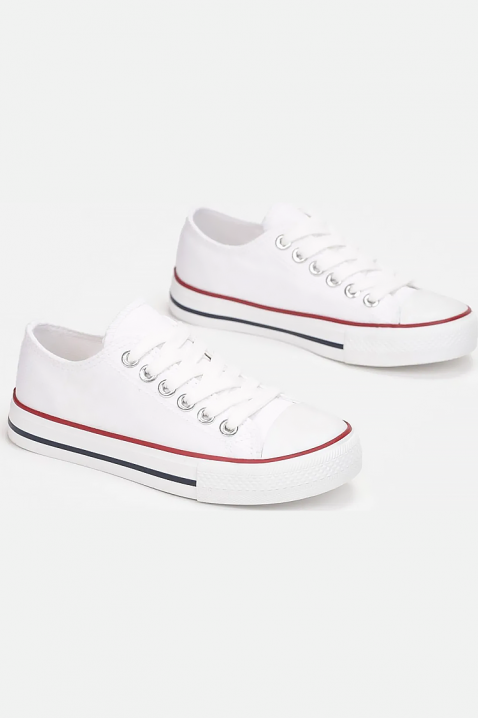 Ανδρικά πάνινα παπούτσια FRANCO WHITE, Χρώμα: άσπρο, IVET.EU - Εκπτώσεις έως -80%