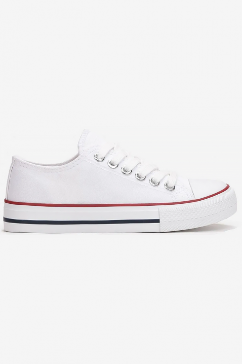 Ανδρικά πάνινα παπούτσια FRANCO WHITE, Χρώμα: άσπρο, IVET.EU - Εκπτώσεις έως -80%