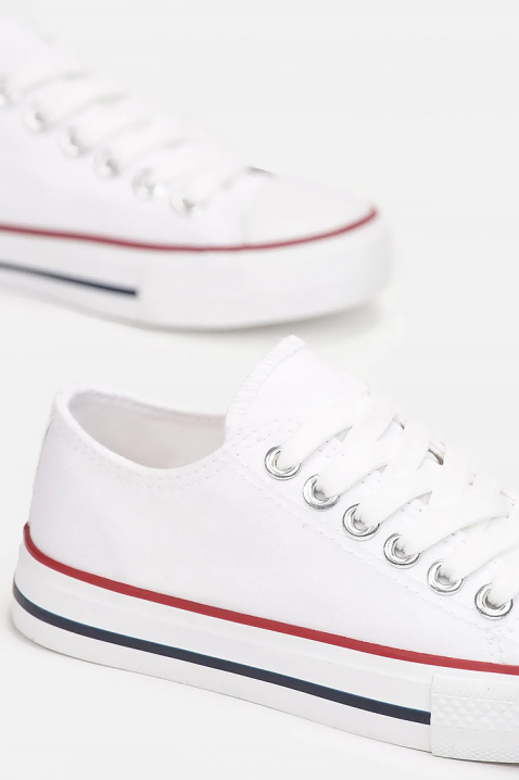 Ανδρικά πάνινα παπούτσια FRANCO WHITE, Χρώμα: άσπρο, IVET.EU - Εκπτώσεις έως -80%