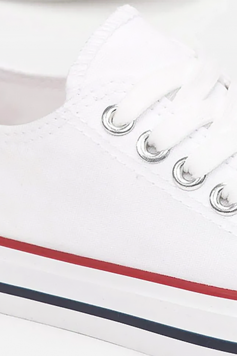 Ανδρικά πάνινα παπούτσια FRANCO WHITE, Χρώμα: άσπρο, IVET.EU - Εκπτώσεις έως -80%