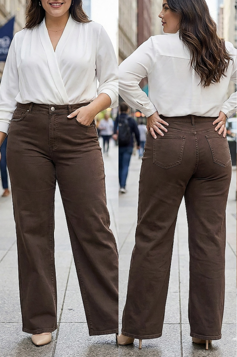 Τζιν TATJANA, Χρώμα: καφέ, IVET.EU - Εκπτώσεις έως -80%