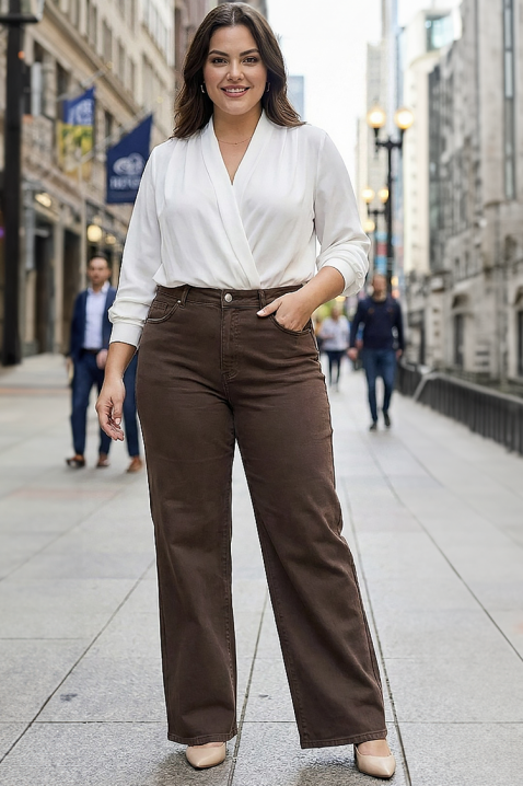 Τζιν TATJANA, Χρώμα: καφέ, IVET.EU - Εκπτώσεις έως -80%