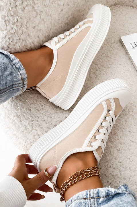 Γυναικεία πάνινα παπούτσια NORSINA, Χρώμα: εκρού, IVET.EU - Εκπτώσεις έως -80%