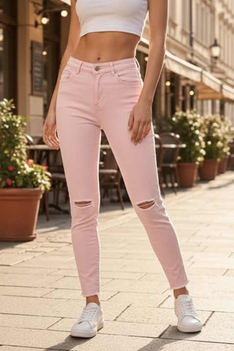 Τζιν ROZALIANDA, Χρώμα: πούδρα, IVET.EU - Εκπτώσεις έως -80%