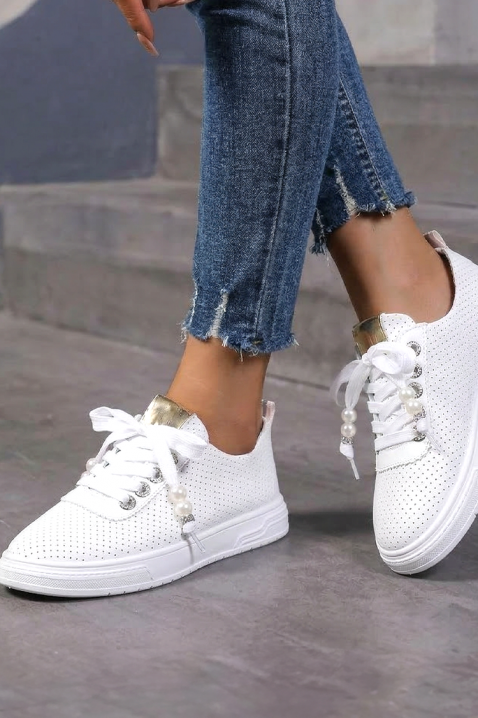 Γυναικεία πάνινα παπούτσια VELISITA, Χρώμα: άσπρο, IVET.EU - Εκπτώσεις έως -80%