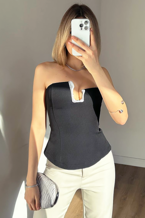 Τοπ TRONZELA BLACK, Χρώμα: μαύρο, IVET.EU - Εκπτώσεις έως -80%