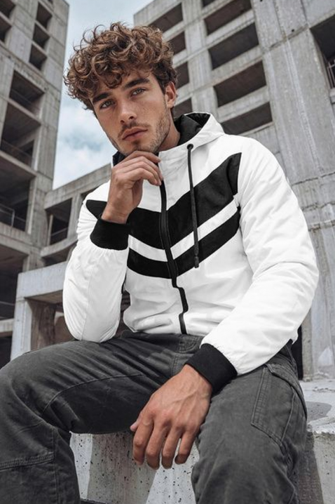 Ανδρικό μπουφάν ELISIO WHITE, Χρώμα: άσπρο, IVET.EU - Εκπτώσεις έως -80%