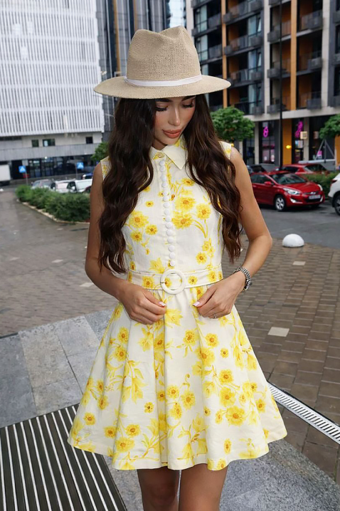 Φόρεμα GLOMERZA YELLOW, Χρώμα: κίτρινο, IVET.EU - Εκπτώσεις έως -80%