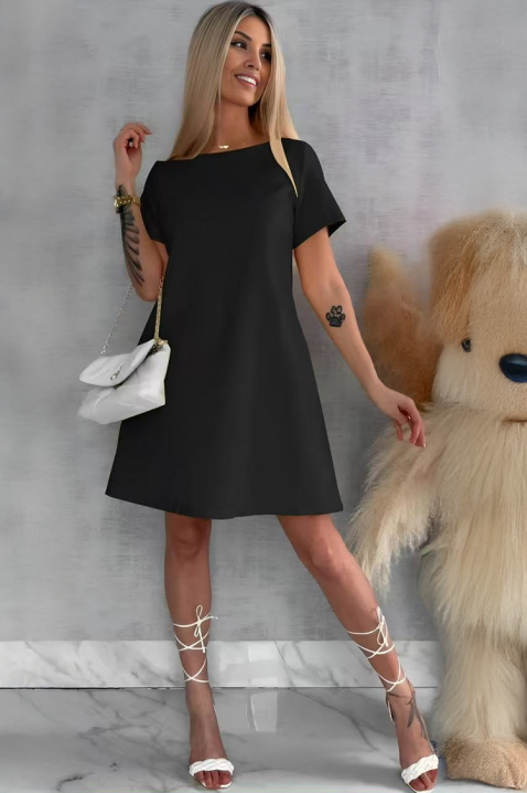 Φόρεμα ROKSOLANA BLACK, Χρώμα: μαύρο, IVET.EU - Εκπτώσεις έως -80%