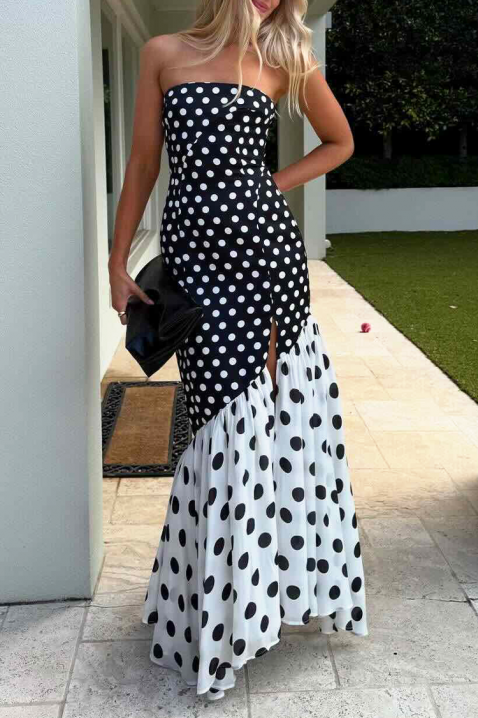 Φόρεμα GLOZEFINA, Χρώμα: μαύρο και άσπρο, IVET.EU - Εκπτώσεις έως -80%