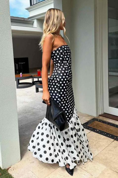 Φόρεμα GLOZEFINA, Χρώμα: μαύρο και άσπρο, IVET.EU - Εκπτώσεις έως -80%