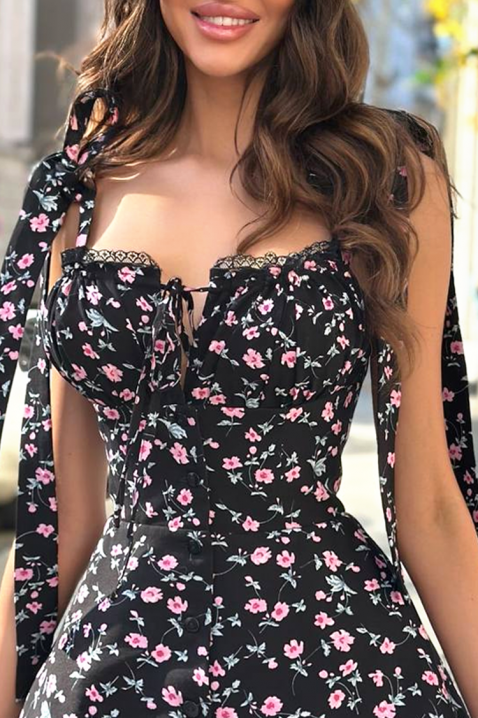 Φόρεμα LORVELZA BLACK, Χρώμα: μαύρο, IVET.EU - Εκπτώσεις έως -80%