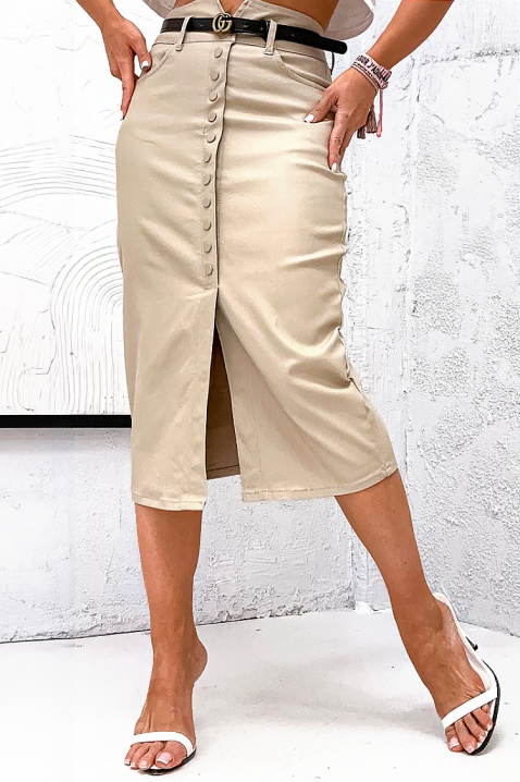 Φούστα FILILONZA, Χρώμα: μπεζ, IVET.EU - Εκπτώσεις έως -80%