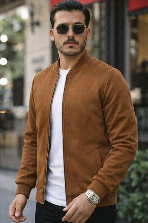 Ανδρικό μπουφάν VALERIO BROWN, Χρώμα: καφέ, IVET.EU - Εκπτώσεις έως -80%