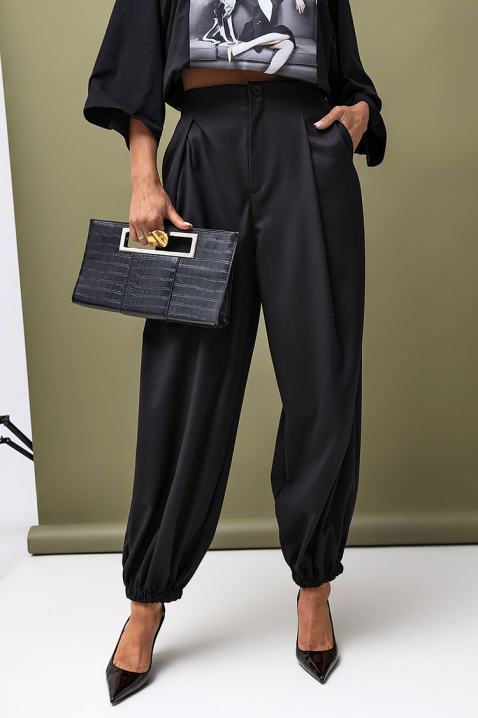 Παντελόνι DAVRELZA BLACK, Χρώμα: μαύρο, IVET.EU - Εκπτώσεις έως -80%