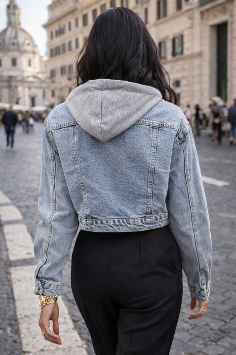 Τζιν μπουφάν GLORVELZA, Χρώμα: Γαλάζιο, IVET.EU - Εκπτώσεις έως -80%