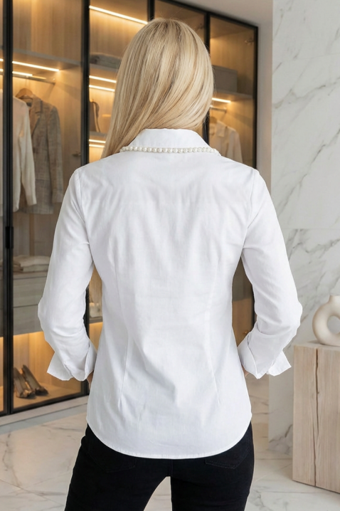 Γυναικείο πουκάμισο DOLZENA, Χρώμα: άσπρο, IVET.EU - Εκπτώσεις έως -80%