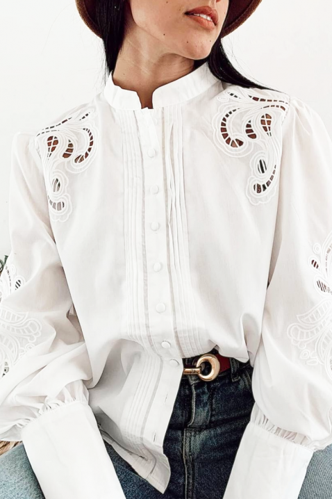 Γυναικείο πουκάμισο RILONZEZNA, Χρώμα: άσπρο, IVET.EU - Εκπτώσεις έως -80%