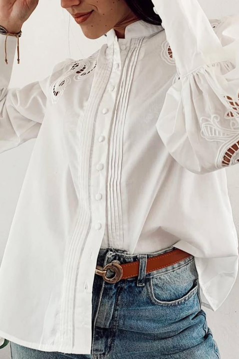 Γυναικείο πουκάμισο RILONZEZNA, Χρώμα: άσπρο, IVET.EU - Εκπτώσεις έως -80%