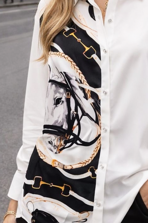 Γυναικείο πουκάμισο TOVELIA, Χρώμα: άσπρο, IVET.EU - Εκπτώσεις έως -80%