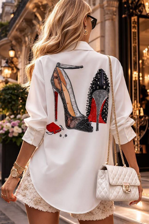 Γυναικείο πουκάμισο LORELANDA, Χρώμα: άσπρο, IVET.EU - Εκπτώσεις έως -80%