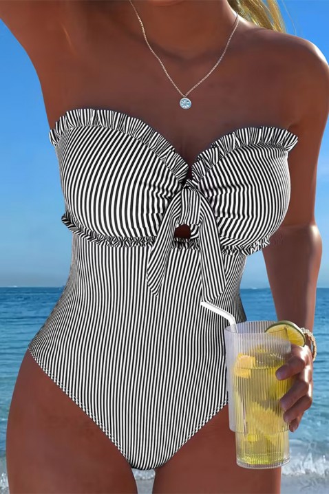 Ολόσωμο μαγιό GROMELXA BLACK, Χρώμα: μαύρο και άσπρο, IVET.EU - Εκπτώσεις έως -80%