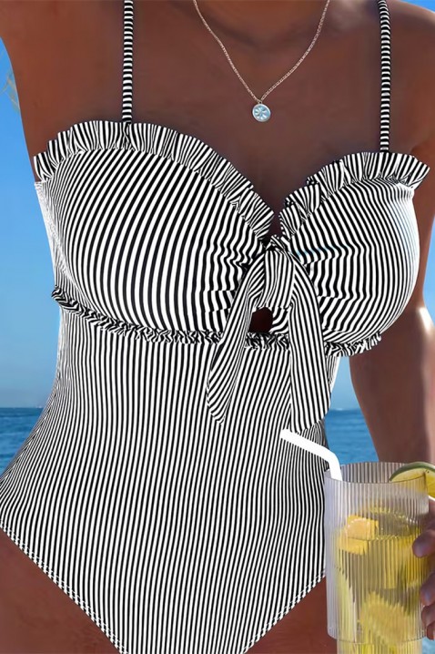 Ολόσωμο μαγιό GROMELXA BLACK, Χρώμα: μαύρο και άσπρο, IVET.EU - Εκπτώσεις έως -80%